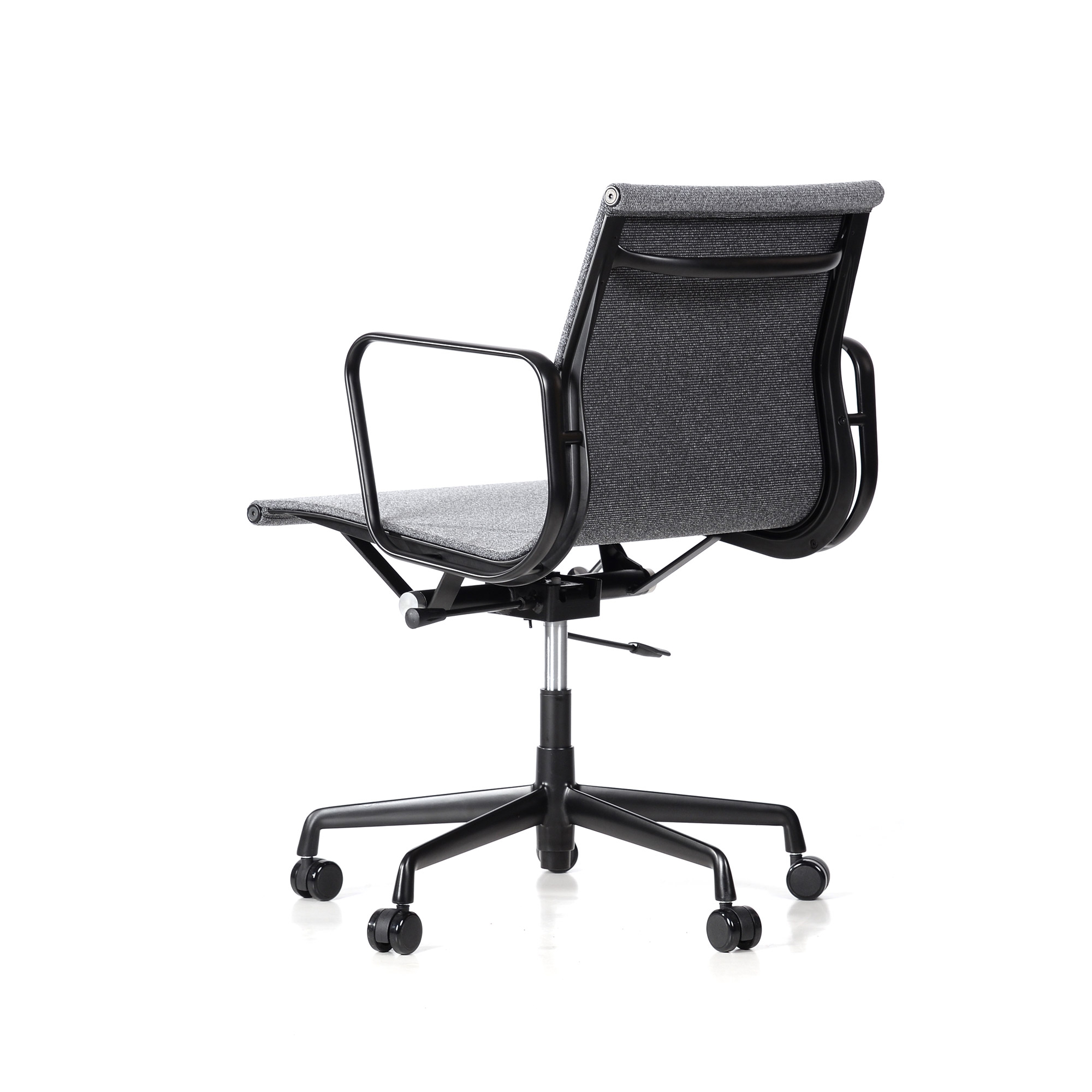 Charles Eames style, Bureaustoel EA117 Fabric Mesh black base donkergrijs